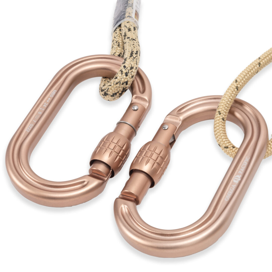 ACO 8mm Resc Tech Lineman Belt with Screw Lock Carabiners