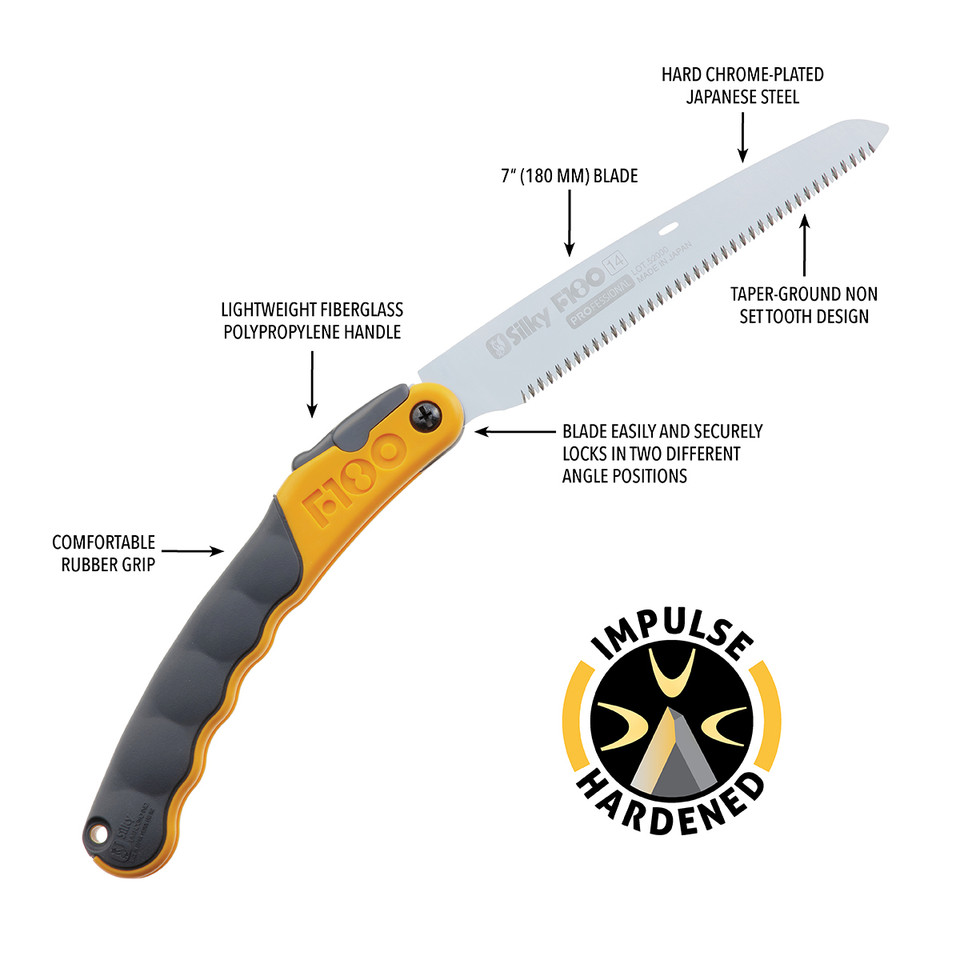Silky Saws F180 Folding Saw – Fine Teeth