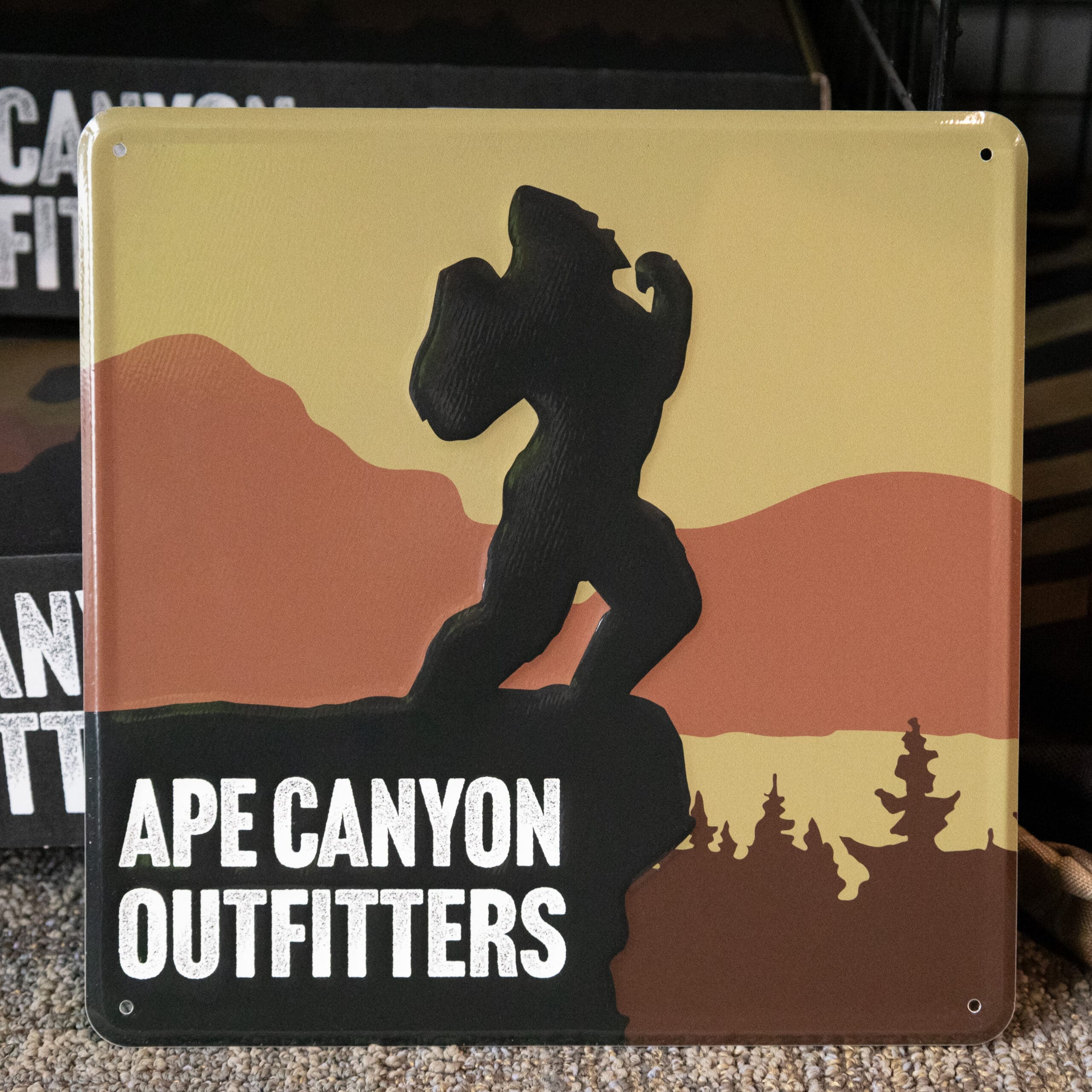 Ape Canyon Outfitters Vintage Metal Sign