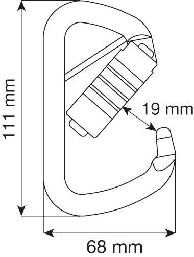 CAMP D Plus 3Lock Pin Carabiner