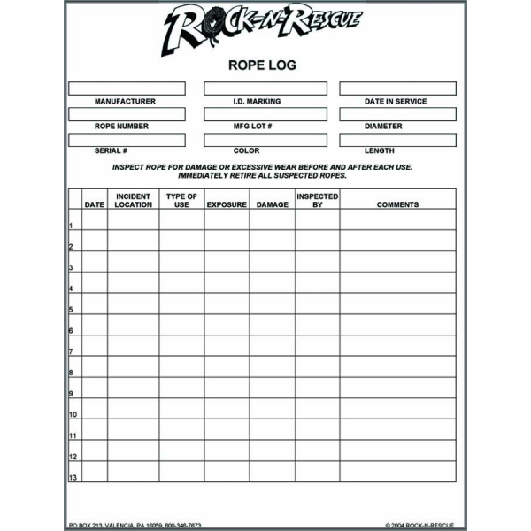 RNR All Weather Rope Log