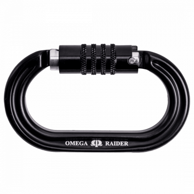 Custom Omega Pacific Black Raider 3-Stage Quik-Lok Carabiner NFPA (Pack Of 5)