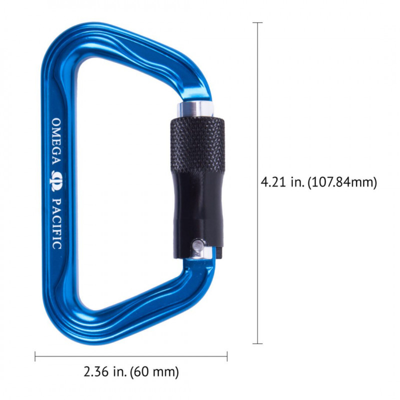 Custom Omega Pacific Standard D 3-Stage Quik-Lok Carabiner NFPA (Pack Of 5)