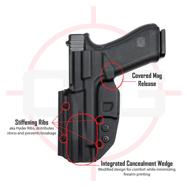 C&G Holsters Glock 43/X/MOS IWB Covert Holster – Right Hand