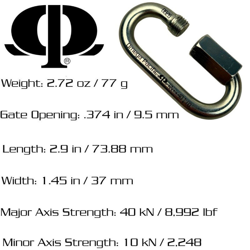 Omega Pacific 8mm Oval Screw Link