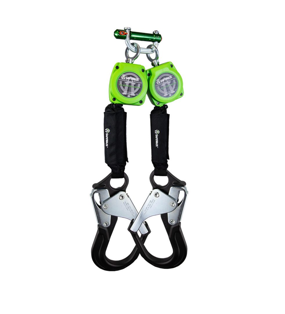 Safewaze 6' Web Dual-Leg Retractable with Aluminum Rebar Hooks