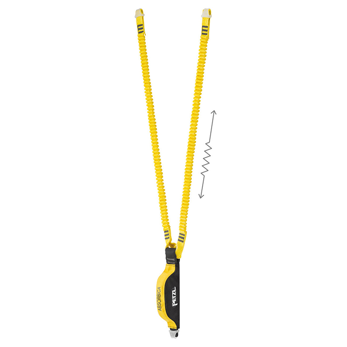 PETZL ABSORBICA Y DOUBLE LANYARD WITH ENERGY ABSORBER Rock-N-Rescue